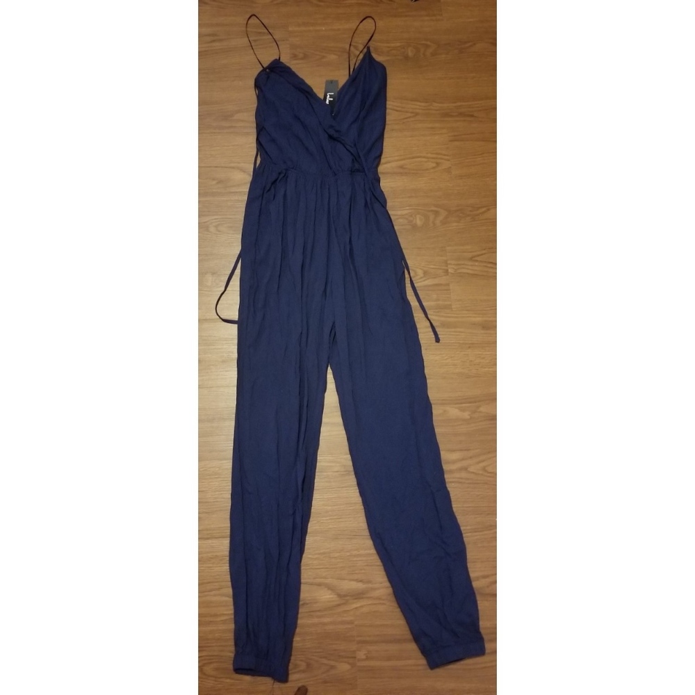Lulus Navy Blue Jumpsuit Medium M NWT Womens